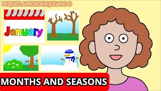 Meses y estaciones del año en inglés Video para niños de Peques Aprenden Jugando [upl. by Paulie947]