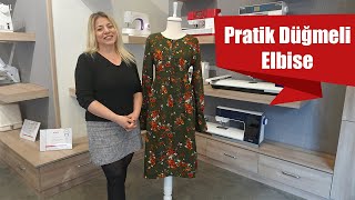 Pratik Düğmeli Elbise Dikimi [upl. by Florina]