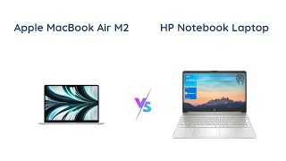 Apple MacBook Air M2 vs HP Notebook i32022  Comparison amp Review ⚔️🔥 [upl. by Sinnard]