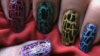 How to use crackle nail polish   Crack Nails Tutorial [upl. by Cullie]