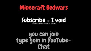 🔴Live  Sub  Void  Minecraft Bedwars  you can join join in chat [upl. by Annawit109]