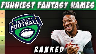 Ranking The Best amp Worst Fantasy Football Team Names [upl. by Docilla]