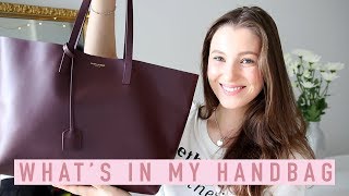 Whats in my Handbag YSLSaint Laurent Tote Bag Review [upl. by Arytahs536]