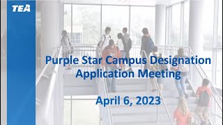 Purple Star Application Training Webinar  4623 [upl. by Niltiac]