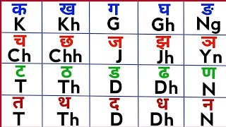 क ख ग घ  वर्णमाला  Hindi Alphabets  Varnamala  Barakhadi  Ka Kha Ga Gha  Hindi Letters k kh g [upl. by Oliric]