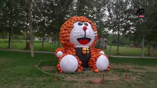 Pumpkin kingdom Visitors flock to park in Yinchuan as artists create unique sculptures [upl. by Garceau529]