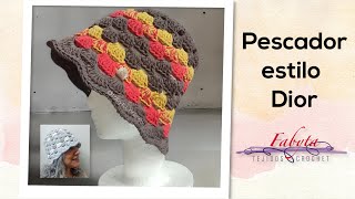 Pescador o bucket hat estilo Dior paso a paso super facil en crochet o ganchillo [upl. by Riocard620]