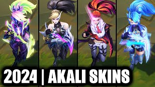 ALL AKALI SKINS SPOTLIGHT 2024  League of Legends [upl. by Neeruan357]