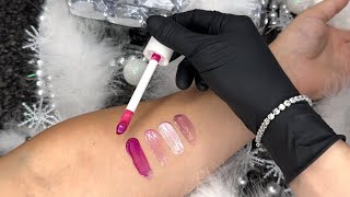 ASMR Winter Gloss Swatching  Amorevolous Aesthetics  Satisfying Visuals [upl. by Aihsetan]