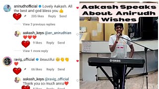 Aakash Speaks About Music Director Anirudh Wishes  OTS Audition anirudh mannilintha onthestreet [upl. by Llegna]