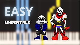 Snowy  Undertale  EASY Piano Tutorial [upl. by Terpstra]