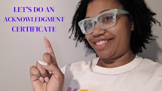 When to use an acknowledgment certificate [upl. by Aiouqes]