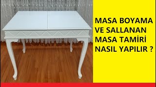 Masa boyama cadence beyaz renk ve sallanan masa tamiri nasıl yapılır [upl. by Henrion]