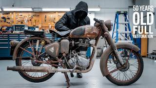 Restoration Rusty Old Motorcycle  Old Bullet Full Restoration  Royal Enfield Restored 🔴 [upl. by Hosfmann]