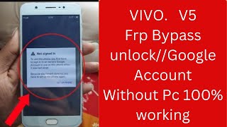 VIVO V5 FRP BYPASSNEW SOLUTION 2023GOOGLE ACCOUNTREMOVELATEST UPDATESOLUTION [upl. by Leummas]