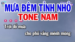 Karaoke Mưa Đêm Tỉnh Nhỏ Tone Nam  Cm  Nhạc Sống Đồng Sen [upl. by Annahsit949]