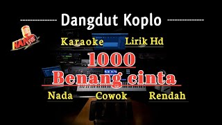 Seribu benang cinta  karaoke nada cowok rendah [upl. by Ecerehs]