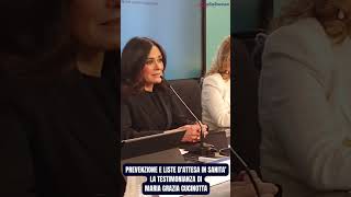 PREVENZIONE E LISTE DATTESA IN SANITA  La testimonianza di MARIA GRAZIA CUCINOTTA [upl. by Genvieve]