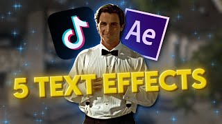 5 Text Effects You NEED I After Effects Tutorial [upl. by Eenolem]