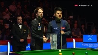 Billliards  Judd Trump v Liang Wenbo Final English Open 2016 Session 1 [upl. by Nyrem838]