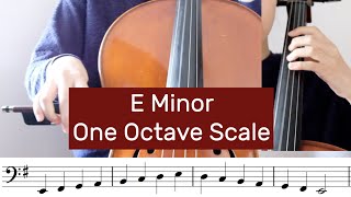 E Minor Scale Natural Harmonic Melodic Cello Tutorial [upl. by Nylesor]