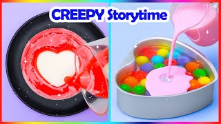 🥶 Creepy Storytime 🌈 Fancy Rainbow HEART Cake Decorating Tutorial [upl. by Eirolav441]