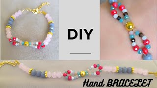 DIY how to make a bowknot bracelet from Ceramic beads stepbystep [upl. by Fredela]