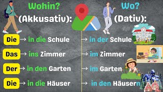 Dative vs Accusative The Complete Difference Between Wo  Wohin Explained with Examples A1ampA2 [upl. by Yerahcaz820]