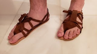 Making Ancient Roman Leather Sandals [upl. by Ydnih]