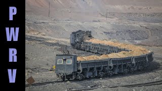 Chinese Railways  Sandaolings JS Class Steam Locomotives Work At The Western End of The Coal Pit [upl. by Etteb]