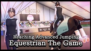 Equestrian The Game Reaching Advanced Level Tier 2 Horse Game ETG [upl. by Doowron952]