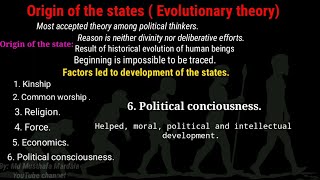 Evolutionary theory related to Origin of state [upl. by Egdamlat]