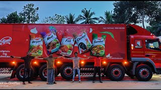 Ajmi Food truck simple comparison 14 wheel bharat benzDriver experience of Ajmi [upl. by Oigufer431]