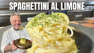 Spaghettini allacqua di limone olio e provolone del monaco  Le ricette di Peppe Guida [upl. by Reinhart586]