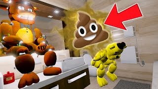 GOLDEN FREDDY TAKES THE WORLDS BIGGEST POOP GTA 5 Mods FNAF Funny Moments RedHatter [upl. by Brig]