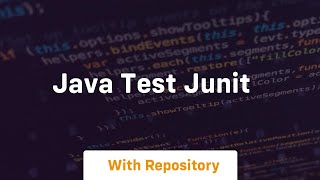 java test junit [upl. by Pigeon704]