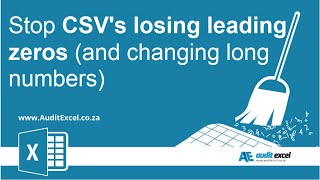 CSV losing leading zeros and number changing [upl. by Raouf]