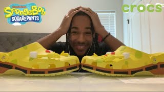 SPONGEBOB X CROCS SpongeBob crocs unboxing [upl. by Nnahtur416]