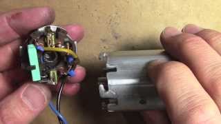 How to repair fix an electric motor  replace carbon brushes [upl. by Lipman]