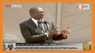 President William Ruto pays tribute to World marathon record holder Kelvin Kiptum [upl. by Chadabe921]