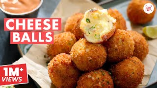 Cheese Balls Recipe  Crispy amp Cheesy Cheese Balls  Homemade Bread Crumbs  Chef Sanjyot Keer [upl. by Neelasor]