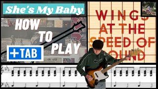 Paul McCartney amp Wings She’s My Baby Bass cover with Play along Tab [upl. by Marin209]