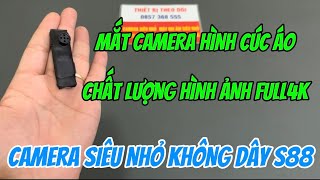 Camera siêu nhỏ không dây s88 mẫu mới 2025  camera cúc áo s88 ngụy trang kín đáo tốt nhất hiện nay [upl. by Huskey194]