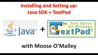 Installing Java SDK and TextPad [upl. by Epuladaugairam]