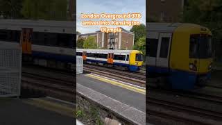 London Overground Class 378 arrives into Kensington Olympia train london britishrail overground [upl. by Alarice663]