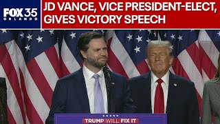 JD Vance vice presidentelect gives victory speech  Full speech [upl. by Kcaj]