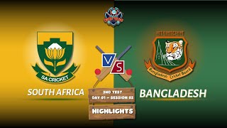 2nd Test  Day 01  Bangladesh VS South Africa  South Africa Tour Of Bangladesh  HIGHLIGHTS [upl. by Faun]