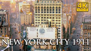 A TRIP THROUGH NEW YORK CITY IN 1911  NEW COLOR VERSION 2024  SOURCE MoMA FILM  4K UHD 60fps [upl. by Ailet]