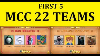 FIRST 5 MCC 22 TEAMS ANNOUNCED [upl. by Gelman]