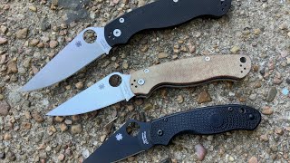 Spyderco’s Military 2 Para Military 2 and Para 3 side by side comparison [upl. by Coreen]